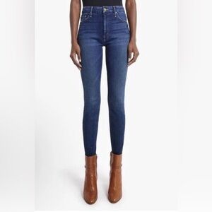 MOTHER Womens Jeans High Waisted Looker Teaming Up Skinny Dark Denim Jeans 25